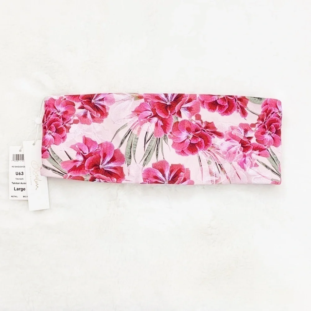 NWT B Swim Rio Sands Bandeau Top Tahitian Aurora